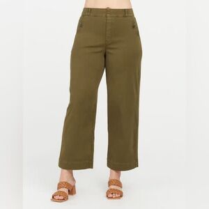 Spanx stretch twill cropped wide leg pant